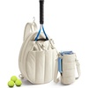 BAGSMART Tennis Gym Bag for Women, 2-in-1 Pickleball Backpack Sports Duffle(Puff White)