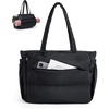 BAGSMART Yoga Pilates Tote Bag for Women with Knotted Handle, Gym Bag(Classic)