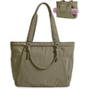 BAGSMART Yoga Pilates Tote Bag for Women with Knotted Handle, Gym Bag(Olive Green)