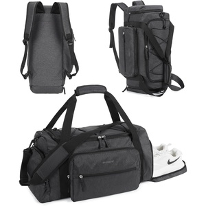 BAGSMART 4-IN-1 Gym Bag for Women Men, TSA Duffle Bag for Travel(B-Black)