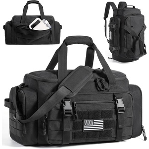 BAGSMART 4-IN-1 Gym Bag for Women Men, TSA Duffle Bag for Travel(Military Black)