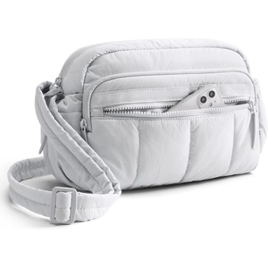 BAGSMART Cross Body Purse, Mini Crossbody Bags for Women Travel Purse(01-light Gray)