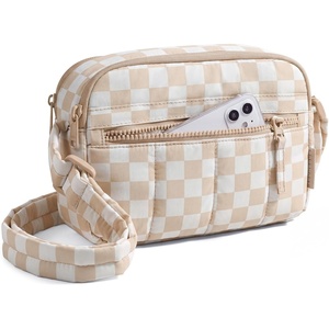 BAGSMART Cross Body Purse, Mini Crossbody Bags for Women Travel Purse(Checked)