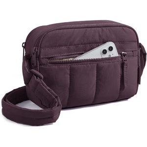BAGSMART Cross Body Purse, Mini Crossbody Bags for Women Travel Purse(Crimson Purple)