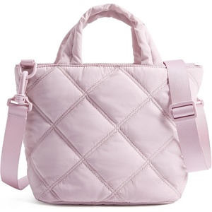 BAGSMART Crossbody Bags for Women, Lightweight Purses for Women, Quilted Puffer Tote Handbags for Daily Use,Shop,Travel(Baby Pink)