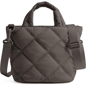 BAGSMART Crossbody Bags for Women, Lightweight Purses for Women, Quilted Puffer Tote Handbags for Daily Use,Shop,Travel(Grey)