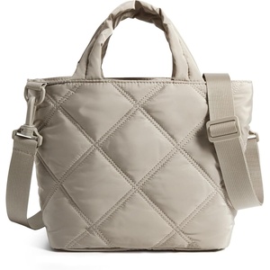 BAGSMART Crossbody Bags for Women, Lightweight Purses for Women, Quilted Puffer Tote Handbags for Daily Use,Shop,Travel(Light Tan)