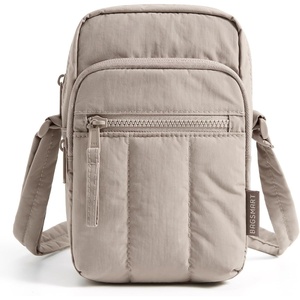 BAGSMART Crossbody Bags for Women, Mini Cell Phone Cross body Purses Travel Wallet with RFID Blocking Card Slots(A-grayish Brown)