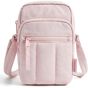 BAGSMART Crossbody Bags for Women, Mini Cell Phone Cross body Purses Travel Wallet with RFID Blocking Card Slots(E-pink)