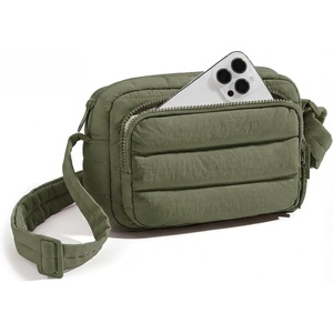 BAGSMART Crossbody Bags for Women, Puffer Crossbody Purses for Women with RFID Blocking Slots, Handbags Wallet Small Purse(Olive Green)