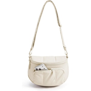 BAGSMART Crossbody Bags for Women, Puffer Cute Bum Bag with Pouch(Cashmere Beige)