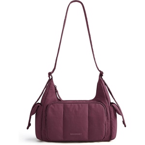 BAGSMART Crossbody Hobo Bags for Women, Small Puffer Everyday Purse(Cherry Red)