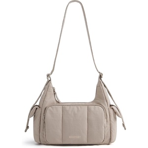 BAGSMART Crossbody Hobo Bags for Women, Small Puffer Everyday Purse(Creamy Brown)