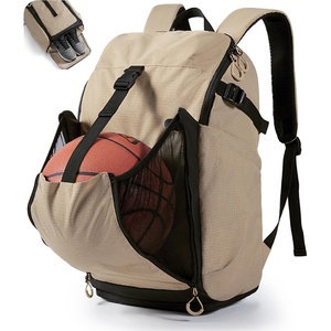 BAGSMART Gym Backpack for Men with Shoe Compartment for Multi-Sport(Light Brown)