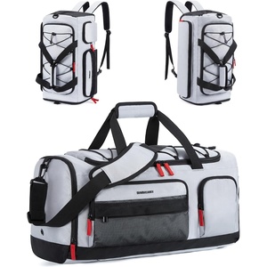 BAGSMART Gym Bag for Men, Athletic Sports Backpack Travel Hiking Duffel(Grey)