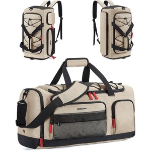 BAGSMART Gym Bag for Men, Athletic Sports Backpack Travel Hiking Duffel(Khaki)