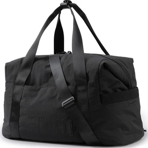 BAGSMART Gym Bag for Women, Carry on Weekender Overnight Bag, Travel Duffel Bags with Trolley Sleeve, Personal Item Travel Bag Tote Bag Workout Dance Bag(Black,Medium)(Black)