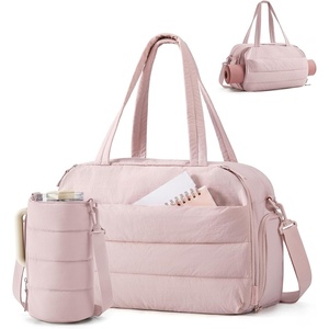BAGSMART Gym Bag for Women, Lightweight Duffel with Shoe Compartment, Tote Bag with Wet Pocket for Yoga Travel, Pink(Blush)