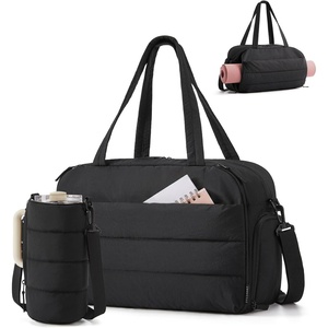 BAGSMART Gym Bag for Women, Lightweight Duffel with Shoe Compartment, Tote Bag with Wet Pocket for Yoga Travel, Pink(Charocal)