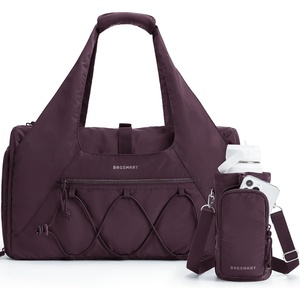 BAGSMART Gym Bag for Women, Lightweight Duffel with Shoe Compartment, Tote Bag with Wet Pocket for Yoga Travel, Pink(Grape)