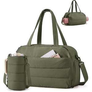 BAGSMART Gym Bag for Women, Lightweight Duffel with Shoe Compartment, Tote Bag with Wet Pocket for Yoga Travel, Pink(Green)