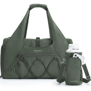 BAGSMART Gym Bag for Women, Lightweight Duffel with Shoe Compartment, Tote Bag with Wet Pocket for Yoga Travel, Pink(Sage)