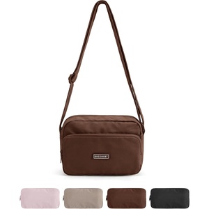 BAGSMART Mini Foldable Crossbody Bags for Women, Cute Travel Purses(Chocolate)