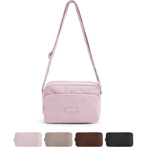 BAGSMART Mini Foldable Crossbody Bags for Women, Cute Travel Purses(Pink)