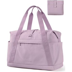 BAGSMART Personal Item Travel Bag For Spirit Airlines, 23L Lightweight Gym Bag for Women Foldable Duffle Bag Weekender Overnight Bag for Travel, Gym(Purple)