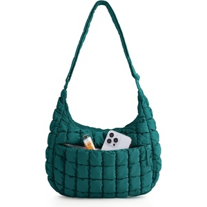 BAGSMART Quilted Crossbody Bags for Women, Travel Purses Hobo Shoulder Bag(Deep Teal)