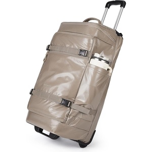 BAGSMART Rolling Duffle Bag with Wheels, Travel Duffel Luggage Bag for Men, Water Repellent Heavy Duty for Travel Camp, Black, Large, 70L(Camel)