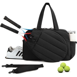 BAGSMART Tennis Gym Bag for Women, 2-in-1 Pickleball Backpack Sports Duffle(Black)