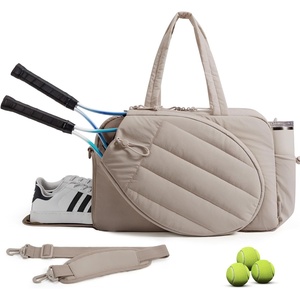 BAGSMART Tennis Gym Bag for Women, 2-in-1 Pickleball Backpack Sports Duffle(Camel)