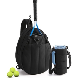 BAGSMART Tennis Gym Bag for Women, 2-in-1 Pickleball Backpack Sports Duffle(Jet Black)