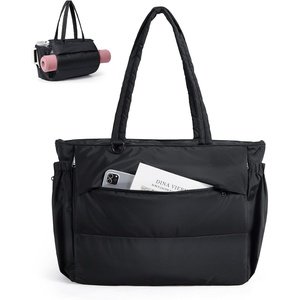 BAGSMART Yoga Pilates Tote Bag for Women with Knotted Handle, Gym Bag(Classic)