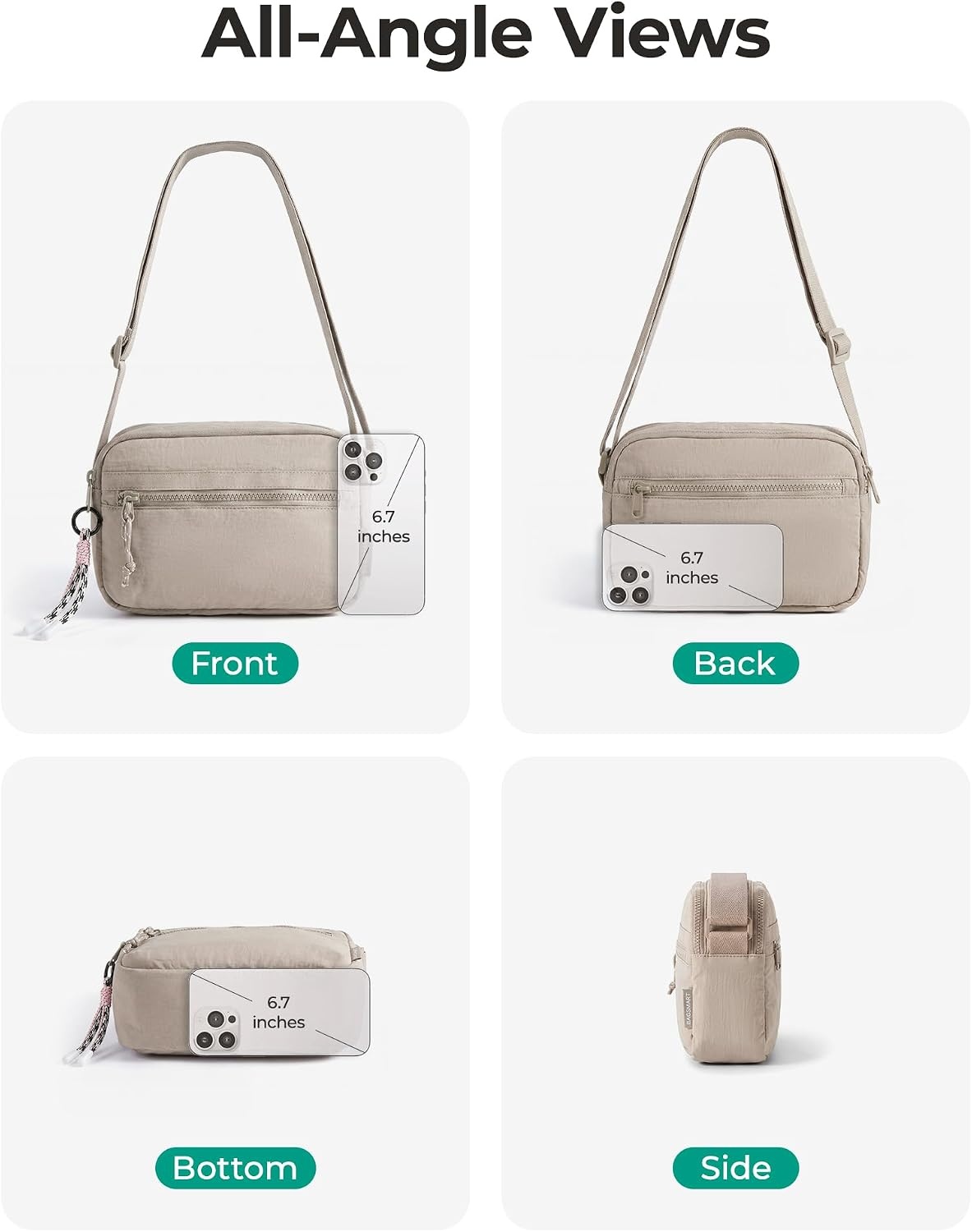 image:imageBAGSMART Cross Body Purse Small Crossbody Bags for Women Travel Purse Casual Shoulder Handbag WalletBlack