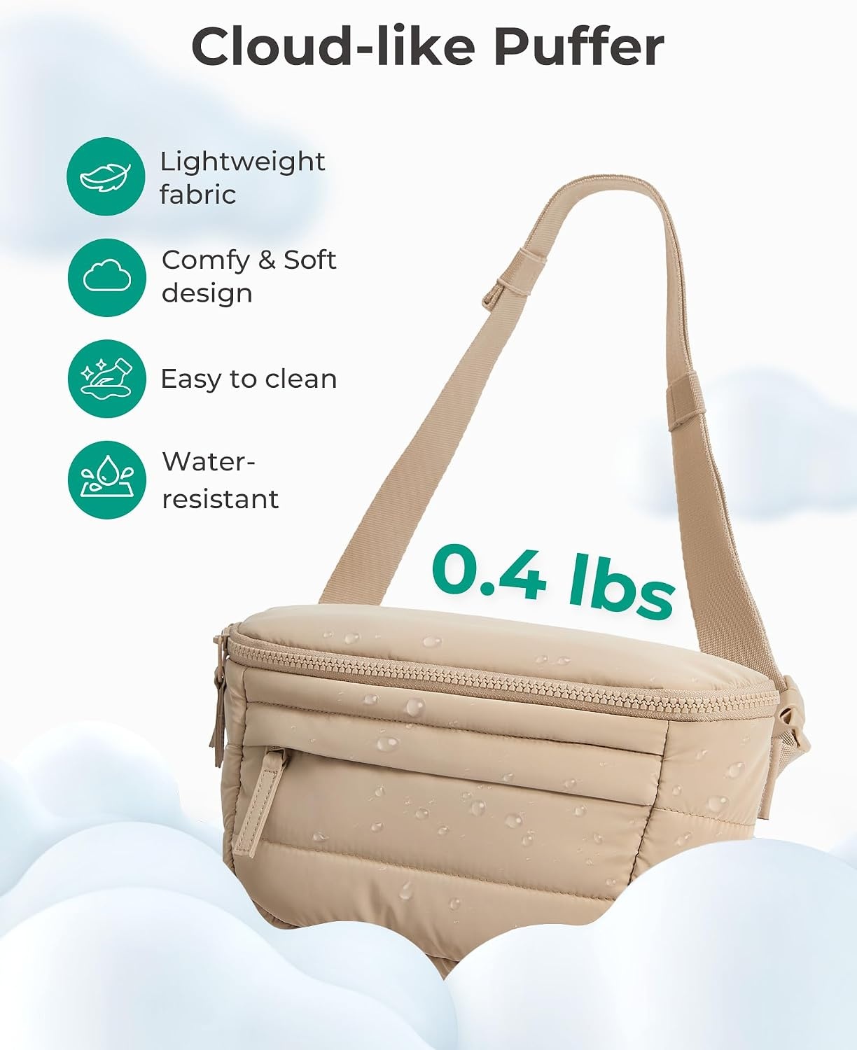 image:imageBAGSMART Fanny Packs for Women Two Way Zipper Belt Bag with StrapBaby Pink