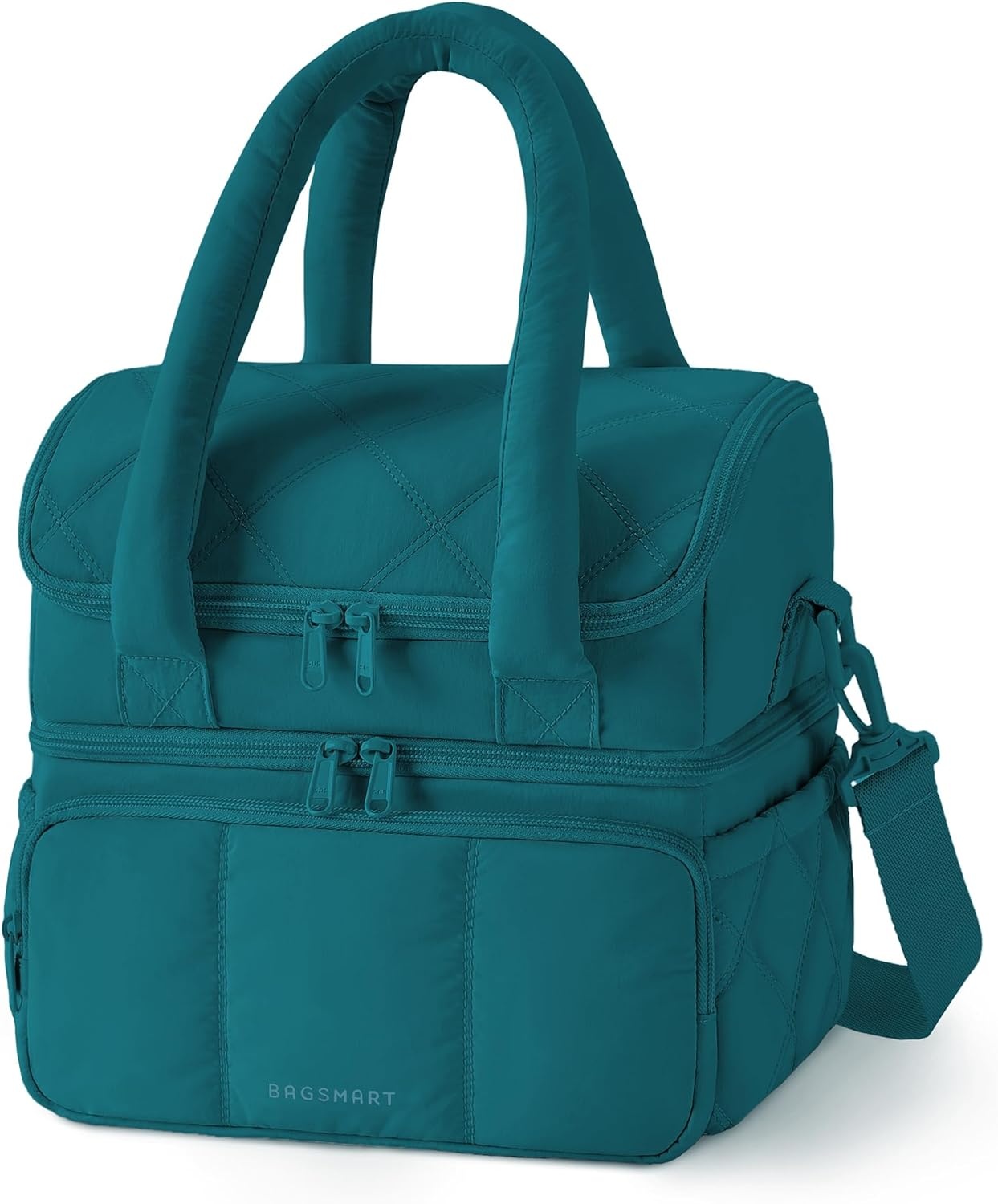 image:imageBAGSMART Lunch Bag Women Double Deck Insulated Lunch Box CamelTeal