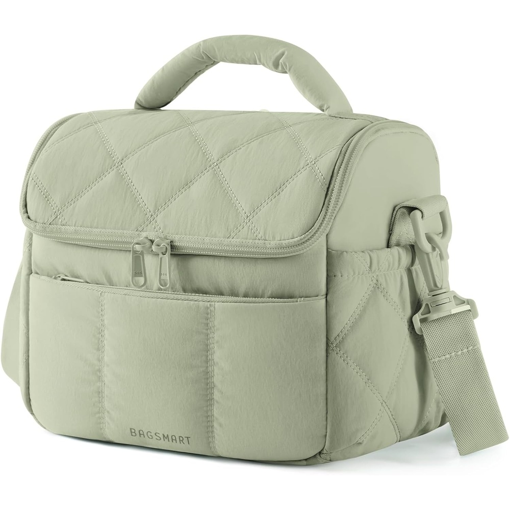 image:imageBAGSMART Lunch Bag Women Double Deck Insulated Lunch Box CamelSage Green