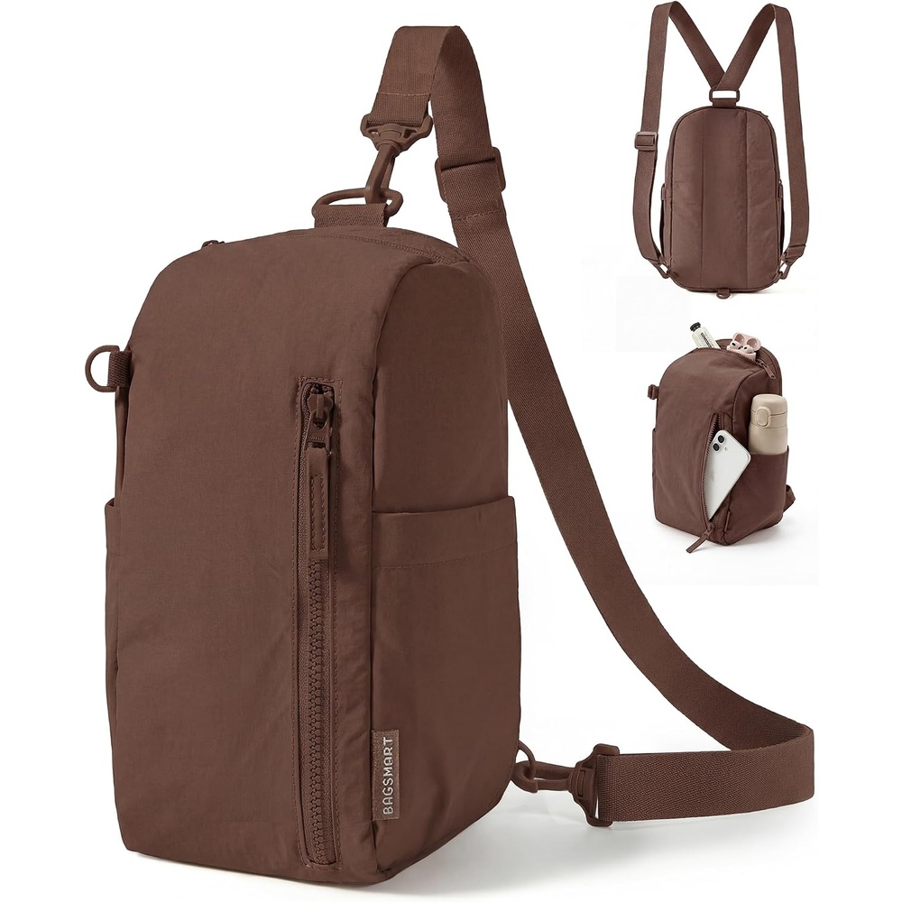 image:imageBAGSMART Small Crossbody Bags for Women Puffer Sling Bag Fanny PacksCoffee