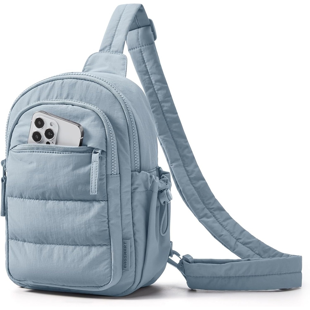 image:imageBAGSMART Small Sling Bag for Women Puffer Crossbody Bag Hobo HandbagFrench Blue
