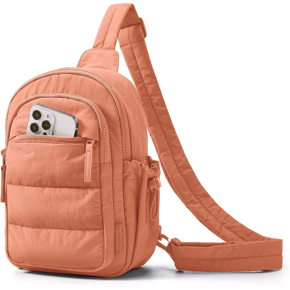 image:imageBAGSMART Small Sling Bag for Women Puffer Crossbody Bag Hobo HandbagOrange