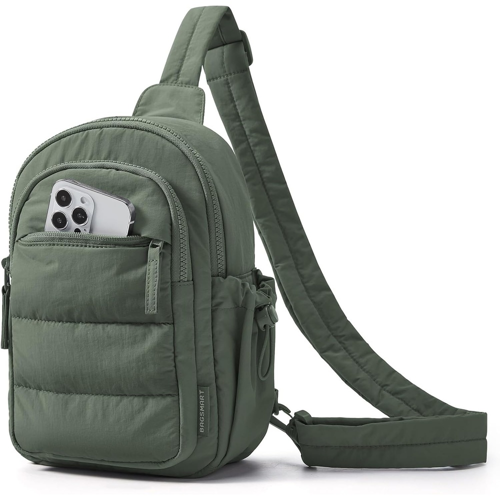 image:imageBAGSMART Small Sling Bag for Women Puffer Crossbody Bag Hobo HandbagSage