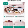 BAGSMART Fanny Packs for Women Cross Body, Quilted Puffy Belt Bag with Pockets, Fashion Waist Packs for Traveling Hiking Black(Black)