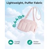 BAGSMART Fanny Packs for Women Cross Body, Quilted Puffy Belt Bag with Pockets, Fashion Waist Packs for Traveling Hiking Black(Chocolate)