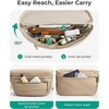 BAGSMART Fanny Packs for Women Two Way Zipper Belt Bag with Strap(Brown)
