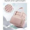 BAGSMART Insulated Lunch Box for Women, Double Deck Leakproof Cooler Bag with Expandable Design for Office Work & Outdoor Picnic(Dusky Pink)
