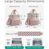 BAGSMART Insulated Lunch Box for Women, Double Deck Leakproof Cooler Bag with Expandable Design for Office Work & Outdoor Picnic(Dusky Pink)