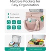 BAGSMART Insulated Lunch Box for Women, Double Deck Leakproof Cooler Bag with Expandable Design for Office Work & Outdoor Picnic(Dusky Pink)