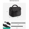 BAGSMART Lunch Bag Women, Double Deck Insulated Lunch Box, Camel(Black)